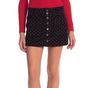 FREE PEOPLE Joanie Patterned Corduory Mini Skirt Size 26/XS/2